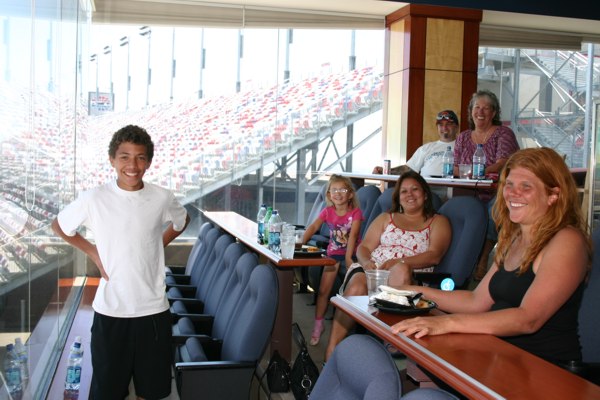 Closing Ceremony fun in the LVMS owner's skybox