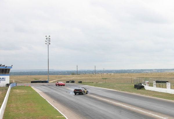 American Hero Keith Deutsch spins it down the front straight