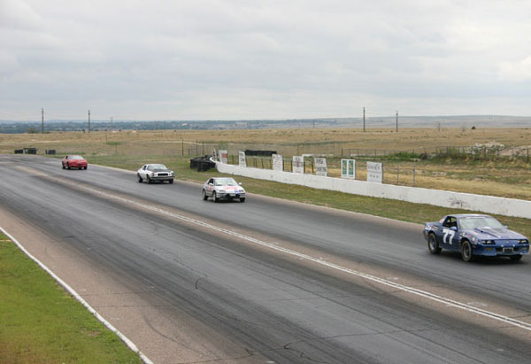 Single file down the straight